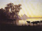 Along the Nile at Giza, Theodore Frere